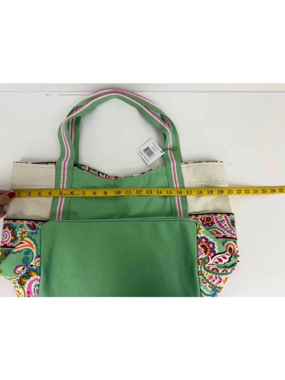 Vera Bradley Tutti Frutti Large Canvas Tote Bag NWT - Picture 9 of 14